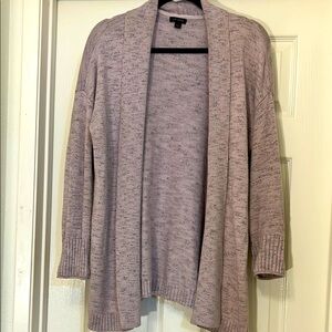 Women's Lavender Open-Front Cardigan Sweater